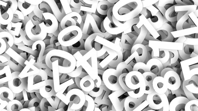 picture of jumbled numbers