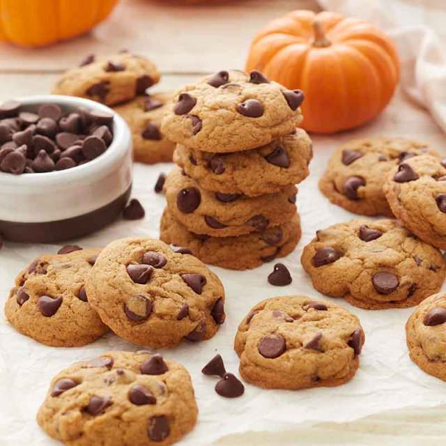 pumpkin chocolate chip cookies feature image