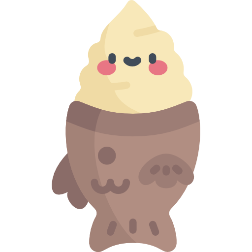 taiyaki with ice cream