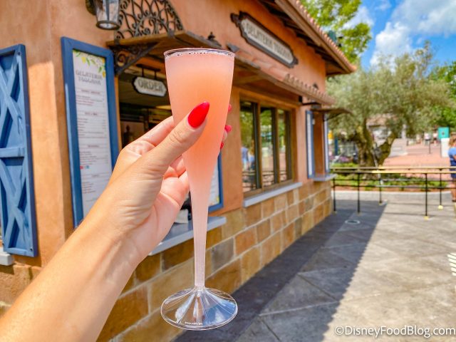 21 in Disney: The Best Way to Drink Around the World 13 wdw 2021 epcot world showcase italy pavilion gelato stand kiosk gelateria toscana review media event drinks 5 scaled 1